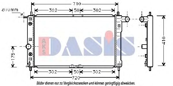 510011N AKS+DASIS Cooling System Radiator, engine cooling