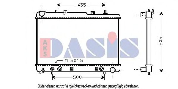 510012N AKS+DASIS Kühler, Motorkühlung