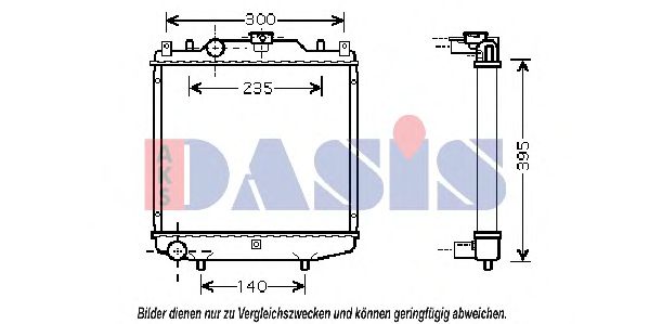 510018N AKS+DASIS Cooling System Radiator, engine cooling