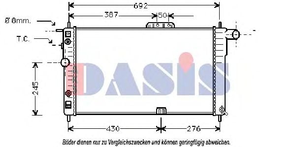 510020N AKS+DASIS Kühler, Motorkühlung