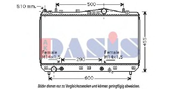 510021N AKS+DASIS Kühler, Motorkühlung