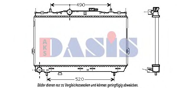 510025N AKS+DASIS Kühler, Motorkühlung