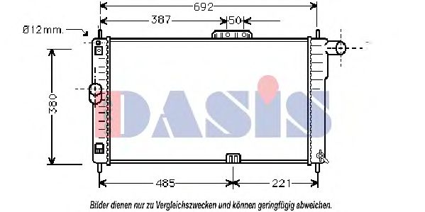 510030N AKS+DASIS Kühler, Motorkühlung