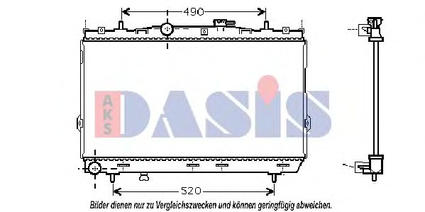 510031N AKS+DASIS Kühler, Motorkühlung