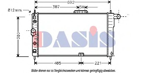 510040N AKS+DASIS Cooling System Radiator, engine cooling