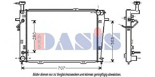 510041N AKS+DASIS Kühler, Motorkühlung