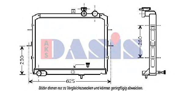 510047N AKS+DASIS Cooling System Radiator, engine cooling