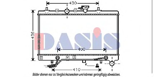 510049N AKS+DASIS Kühler, Motorkühlung