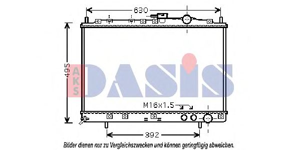 510052N AKS+DASIS Kühler, Motorkühlung