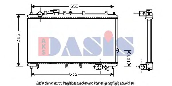 510060N AKS DASIS Kühler, Motorkühlung