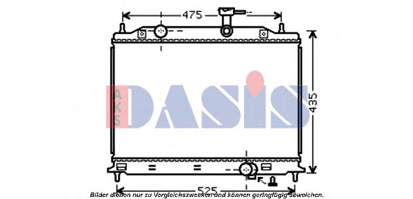 510076N AKS+DASIS Cooling System Radiator, engine cooling
