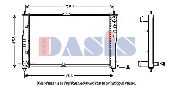 510090N AKS+DASIS Kühler, Motorkühlung