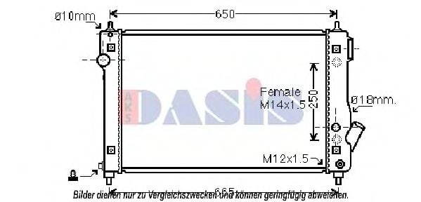 510101N AKS+DASIS Kühler, Motorkühlung