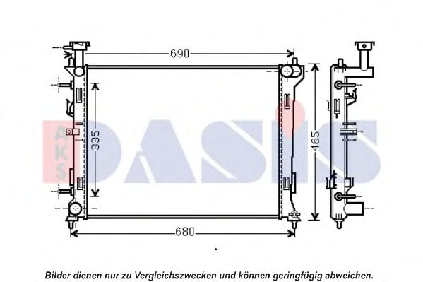 510139N AKS+DASIS Kühler, Motorkühlung