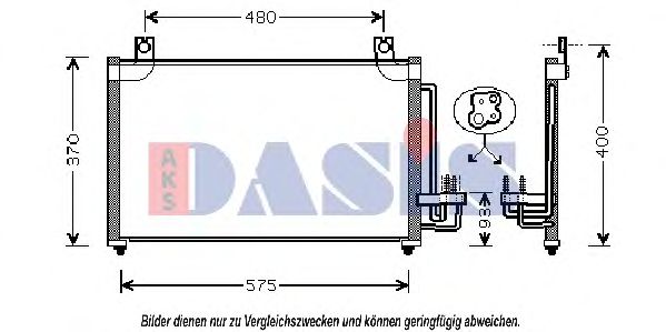 512025N AKS+DASIS Condenser, air conditioning