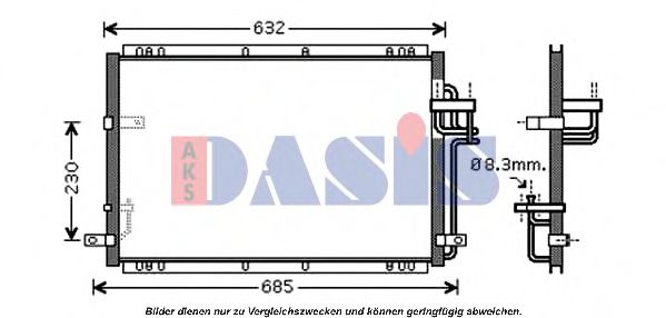 512039N AKS+DASIS Air Conditioning Condenser, air conditioning