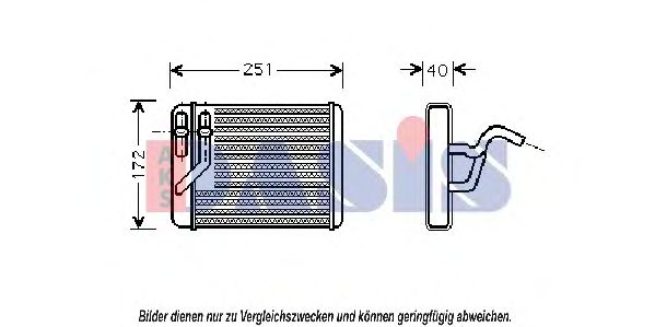 516004N AKS+DASIS Heat Exchanger, interior heating