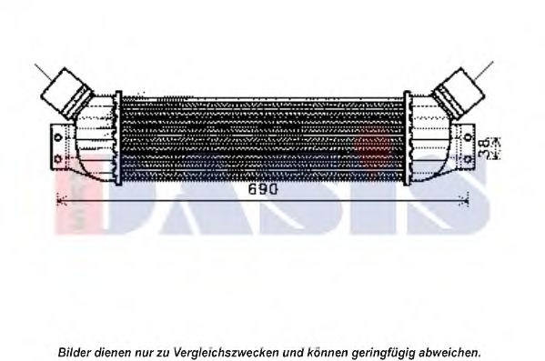 517004N AKS+DASIS Intercooler, charger