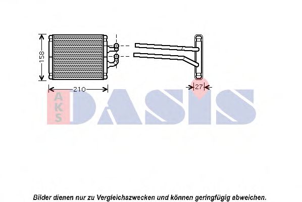 519006N AKS+DASIS Heat Exchanger, interior heating
