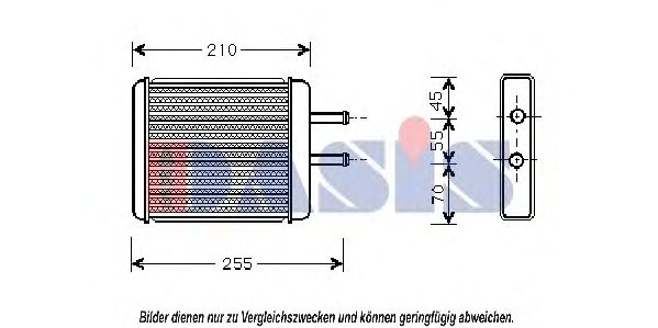 519030N AKS+DASIS Heating / Ventilation Heat Exchanger, interior heating