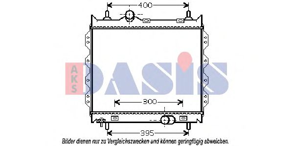 520044N AKS+DASIS Cooling System Radiator, engine cooling