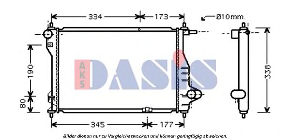 520098N AKS+DASIS Cooling System Radiator, engine cooling