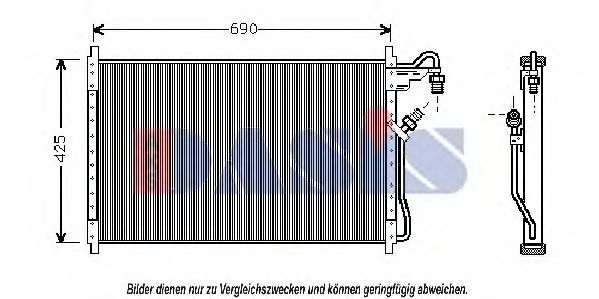 522120N AKS+DASIS Air Conditioning Condenser, air conditioning