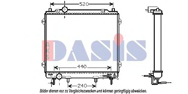 560045N AKS+DASIS Cooling System Radiator, engine cooling