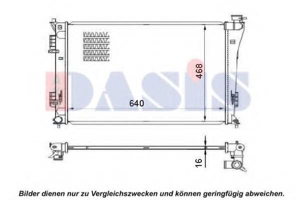 560074N AKS+DASIS Kühler, Motorkühlung