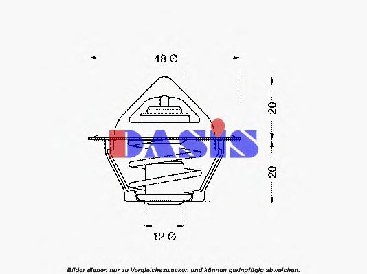 750252N AKS+DASIS Cooling System Thermostat, coolant