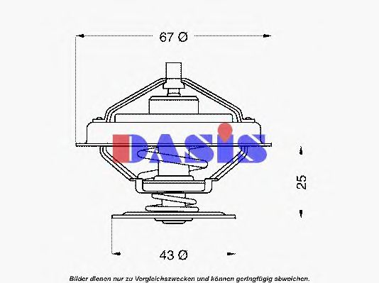 750909N AKS+DASIS Cooling System Thermostat, coolant
