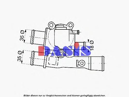 751822N AKS+DASIS Cooling System Thermostat, coolant
