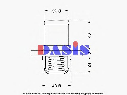751825N AKS+DASIS Cooling System Thermostat, coolant