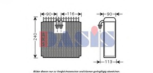 820046N AKS+DASIS Evaporator, air conditioning