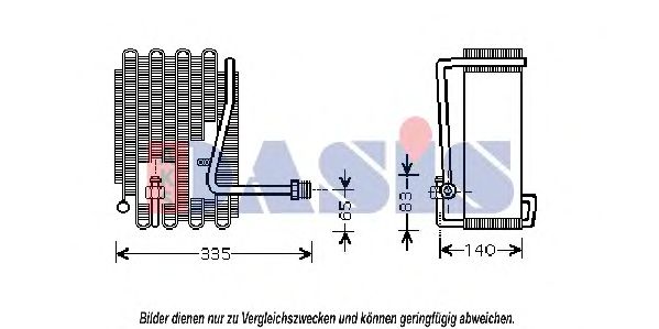 820049N AKS+DASIS Air Conditioning Evaporator, air conditioning
