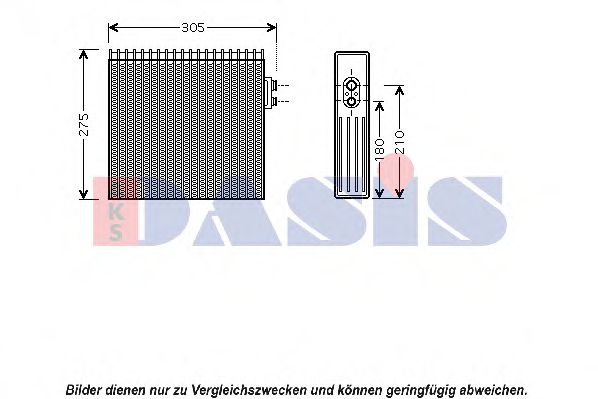 820062N AKS+DASIS Air Conditioning Evaporator, air conditioning