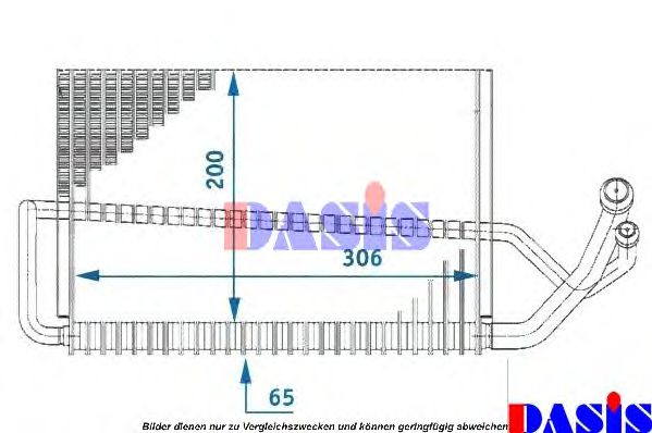 820110N AKS+DASIS Air Conditioning Evaporator, air conditioning