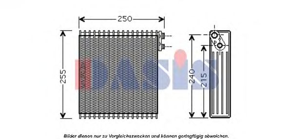 820122N AKS+DASIS Air Conditioning Evaporator, air conditioning
