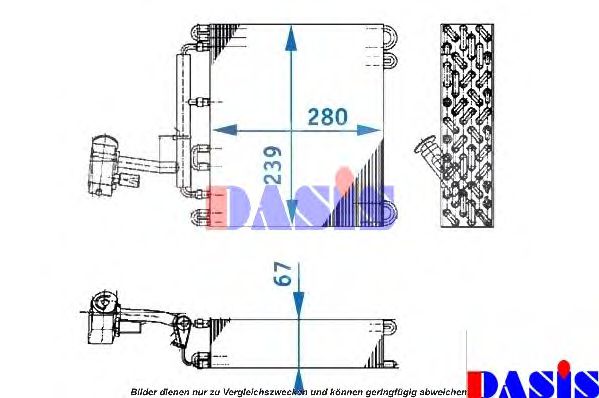 820192N AKS+DASIS Air Conditioning Evaporator, air conditioning