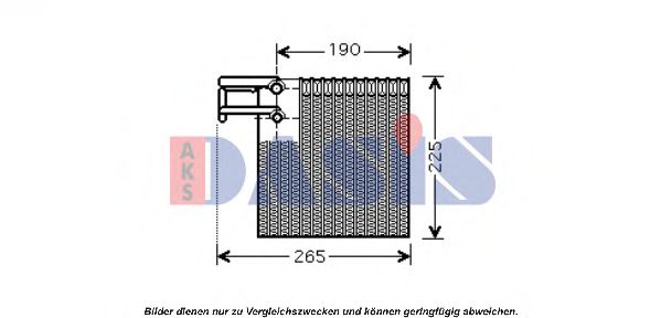 820265N AKS+DASIS Air Conditioning Evaporator, air conditioning