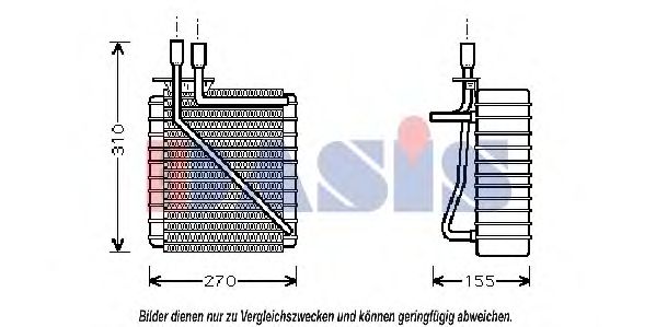 820271N AKS+DASIS Air Conditioning Evaporator, air conditioning
