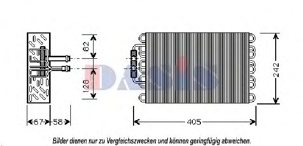 820314N AKS+DASIS Air Conditioning Evaporator, air conditioning