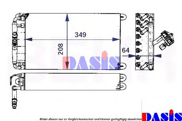 820570N AKS+DASIS Air Conditioning Evaporator, air conditioning