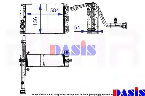 820690N AKS+DASIS Air Conditioning Evaporator, air conditioning