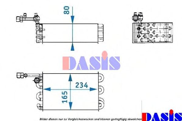 820860N AKS+DASIS Air Conditioning Evaporator, air conditioning