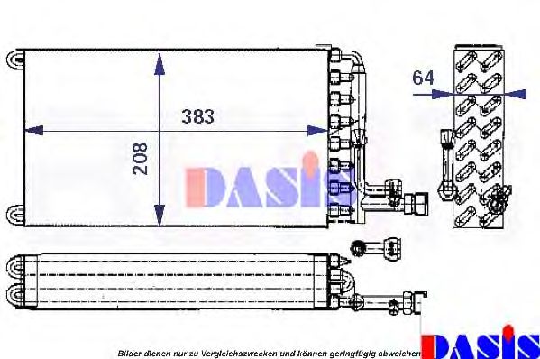 821050N AKS+DASIS Evaporator, air conditioning