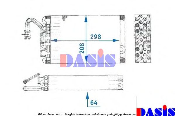 821140N AKS+DASIS Air Conditioning Evaporator, air conditioning