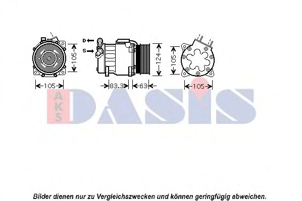 850103N AKS+DASIS Compressor, air conditioning