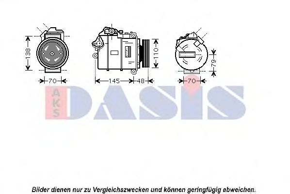 850358N AKS+DASIS Kompressor, Klimaanlage