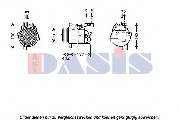 850363N AKS+DASIS Air Conditioning Compressor, air conditioning